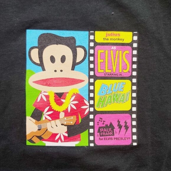 Vintage Paul Frank Womens Tshirt, Julius, Elvis, Hawaii, Black, Small - Picture 2 of 5